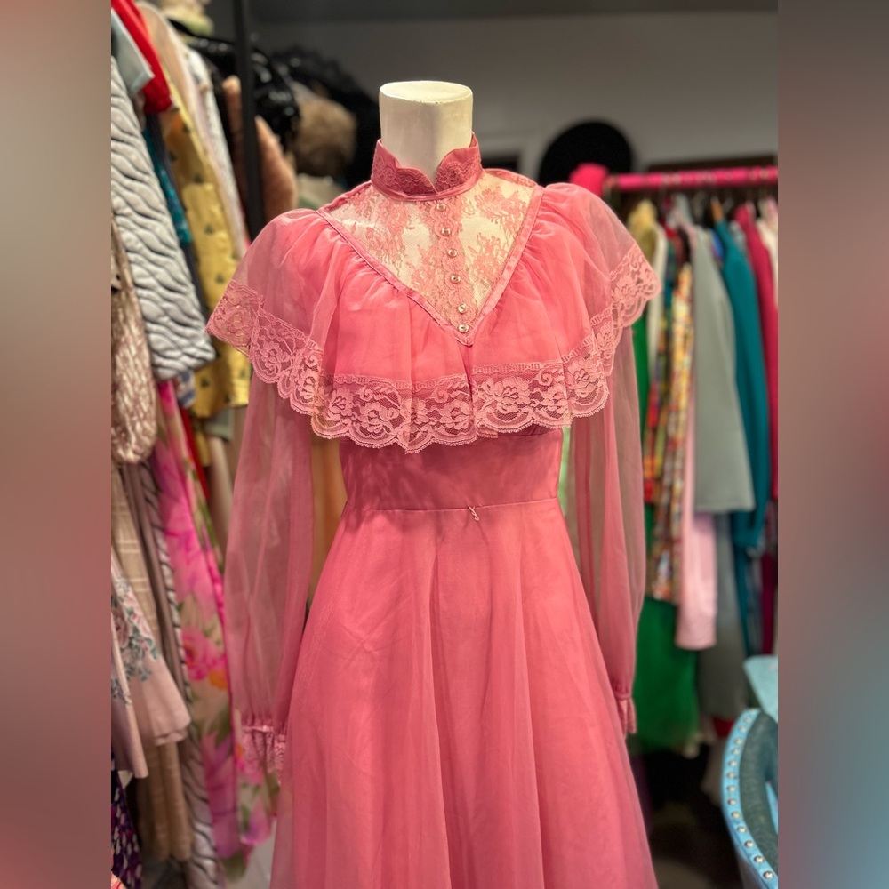 70s Mauve Gunne Sax Style Dress